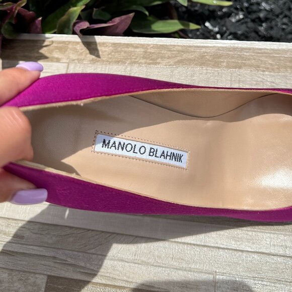 Manolo Blahnik Hangisi Women's Shoes Heels Brand New - Picture 13 of 14